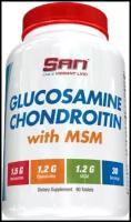 Глюкозамин хондроитин для суставов / SAN Glucosamine & Chondroitin & MSM / Для связок и суставов Америка США / 90 капсул