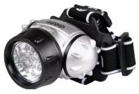 Фонарь налобный Camelion LED5312-14F4 свет 35 Lm, 14LED, холодный 6500К, 4 режима, питание 3xAAA в комплекте - металлик