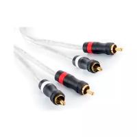 Eagle Cable High Standard Stereo Audio 2хRCA - 2хRCA, 1.5 м, прозрачный/черный