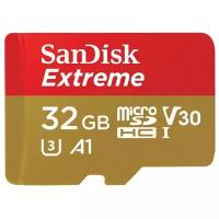 Карта Памяти SANDISK micro SDHC 32Gb Extreme Action Camera UHS-I U3 V30 A1 + ADP (100/60 MB/s)