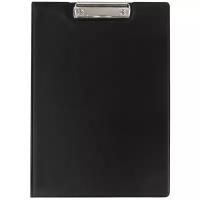 ОфисМаг папка-планшет с верхним прижимом и крышкой А4, черный