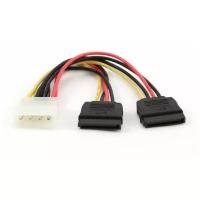 Кабель Cablexpert Molex - 2xSATA (CC-SATA-PSY-0.3M), белый/черный