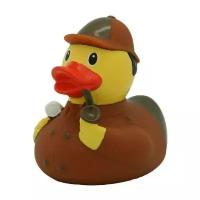 Игрушка для ванной FUNNY DUCKS Детектив уточка (1883), коричневый