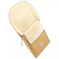 Ramili Baby Конверт меховой на выписку и в коляску Кроха из медицинской овчины Siberia Deep Beige бежевый (зима)