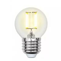Лампа светодиодная Uniel, Air LED-G45-6W/NW/E27/CL GLA01TR E27, 6Вт, 4000К