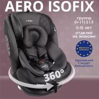 Автокресло Indigo AERO ISOFIX растущее поворотное, 0-36 кг, черный