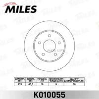 Диск Тормозной Задний Nissan Primera (P12) 1.6-2.2D 02- (Trw Df4357) K010055 Miles арт. K010055