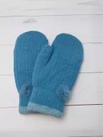Варежки Шапочки-Носочки, размер OneSize, синий, голубой