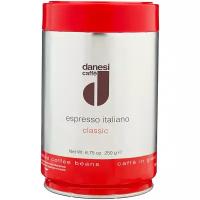 Кофе в зернах Danesi Espresso Classic, жестяная банка, пряности, шоколад, 250 г