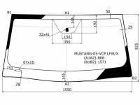 Стекло Лобовое Ford Mustang 2D Cpe 05-14 XYG арт. MUSTANG-05-VCP LFW/X