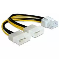 Разветвитель Cablexpert PCI-Е (8pin) - 2хMolex (CC-PSU-81), 0.15 м, черный/желтый