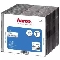 Коробка для CD/DVD HAMA H-51167 00051167 на 1CD/DVD Slim Box, 25 шт