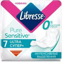 Libresse прокладки Pure Sensitive Ultra Супер +, 6 капель, 7 шт