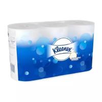 Туалетная бумага Kleenex 8440 трёхслойная белая с логотипом в стандартных рулонах