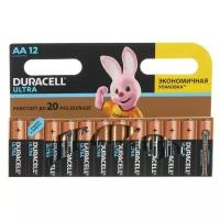 Батарейка алкалиновая Duracell Ultra Power, AA, LR6-12BL, 1.5В, 12 шт