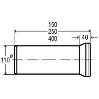 Соединительный патрубок 250 мм мод. 3815 Viega 101312