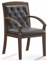 Конференц-кресло BN_Mb_Echair-422 KR рецикл. кожа черн тем. орех