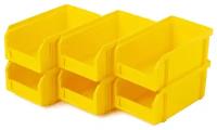 Пластиковый ящик Стелла-техник V-1-К6-желтый, комплект 6 штук