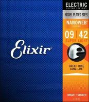 Струны для электрогитары Elixir 12002 Nanoweb 9-42, Elixir (Эликсир)