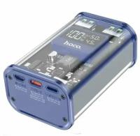 Повербанк HOCO J105 10000 mAh Blue, Вход: Туре-C / Micro /Lightning, Дисплей