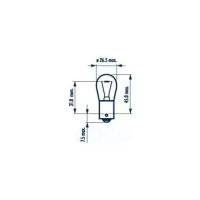 Лампа накаливания для грузовых автомобилей 10шт в упаковке P21W 24V 21W BA15s NARVA 17643