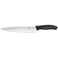 Кухонный нож Victorinox Swiss Classic (6.8003.22G), разделочный, длина лезвия 220 мм, прямая заточка, цвет рукояти чёрный