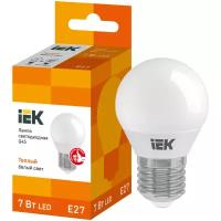 Лампа светодиодная IEK LLE-G45-7-230-30-E27, E27, G45