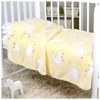 Покрывало Baby Nice Velsoft 3D Барашки на желтом, 100 х 150 см