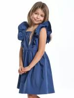 Платье Mini Maxi, размер 122, синий, серый