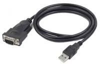 Konoos переходник Gembird Конвертер USB->SERIAL UAS-DB9M-02 AM DB9M, 1,5 м, PL2303TA, WinXP-Win8, черный, пакет