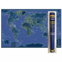 РУЗ Ко Карта мира святящаяся в темноте сувенирное издание в подарочном тубусе (Кр708пт), 90 × 60 см