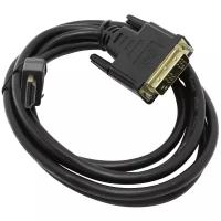 Кабель HDMI-DVI Cablexpert CC-HDMI-DVI-6, 19M/19M, 1,8 м, single link, черный, позолоченные разъемы, экран