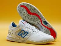 Бутсы New Balance Audazo V5+ Pro IN, размер 10,5 US, белый, голубой