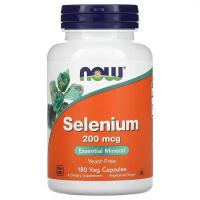 Капсулы NOW Selenium 200 мкг, 140 г, 200 мкг, 180 шт