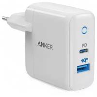 Сетевое зарядное устройство ANKER PowerPort PD+2 A2626 33W, 2USB, USB/USB type-C, USB type-C, Quick Charge, PD, 3A, белый (ANK-A2626LD1-WT)