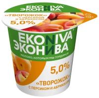 ЭкоНива творожок с персиком и абрикосом, 5%, 125 г