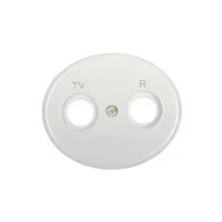 Накладка антенной розетки TV/R белый TACTO ABB, 5550 BL