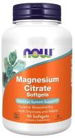 Капсулы NOW Magnesium Citrate, 220 г, 220 мл, 400 мг, 90 шт