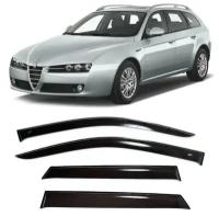 Ветровики Cobra Tuning на Alfa Romeo 159 (939A) Sedan 2005-2011 - Ветровики для Альфа Ромео 159 Сд Седан 2005-2011