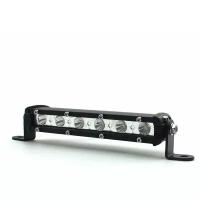 Тонкая светодиодная балка 18W 6 LED CREE 18 СМ дальнего света ULTRA SLIM/на крышу/вездеход/эвакуатор/бульдозер/автобус