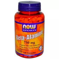 Now Beta-Alanine 750 mg 120 vcaps Нейтральный