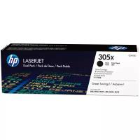 Тонер-картридж лазерный HP 305X, 2 шт. в упаковке, 2х4000 страниц, черный (CE410XD)