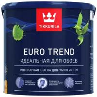 Краска акриловая Tikkurila Euro Trend влагостойкая моющаяся матовая белый 2.7 л