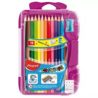 Maped Цветные карандаши Color Pep's 12 цветов, «умная» коробка фиолетового цвета (832032)