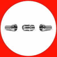 Антенный/телевизионный разъем (Набор №3) DORI (переходник F-гнездо-F-гнездо, F-разъем RG6 д.20 мм)