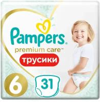 Pampers Premium Care Трусики Размер 6, 31 Трусиков, 15кг+