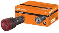 Сигнализатор звуковой AD22-22M/r23 d22 мм (LED) индикация 24В DC/AC красный TDM, цена за 1 шт