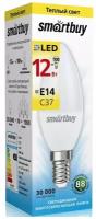 SMARTBUY Светодиодная лампа SmartBuy SBL-C37-12-30K-E14 теплый свет