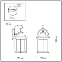 Уличный настенный светильник Odeon Light Mavret 4961/1W