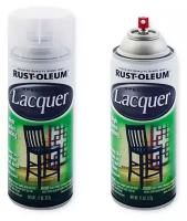 Лак финишный высокоглянцевый Rust-Oleum для дерева, металла, гипса, керамики, аэрозоль 312 г, прозрачный